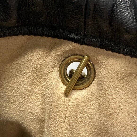 GUCCI GG Marmont Mini Bucket Black Beige Leather Shoulder Bag bran776-100325 - Picture 15 of 16